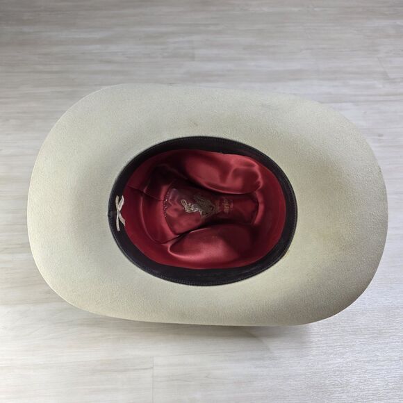 Lariat Western 5X 5 XXXXX Beaver Quality Cowboy Hat Feather Band Size 7 1/4 - Picture 8 of 12